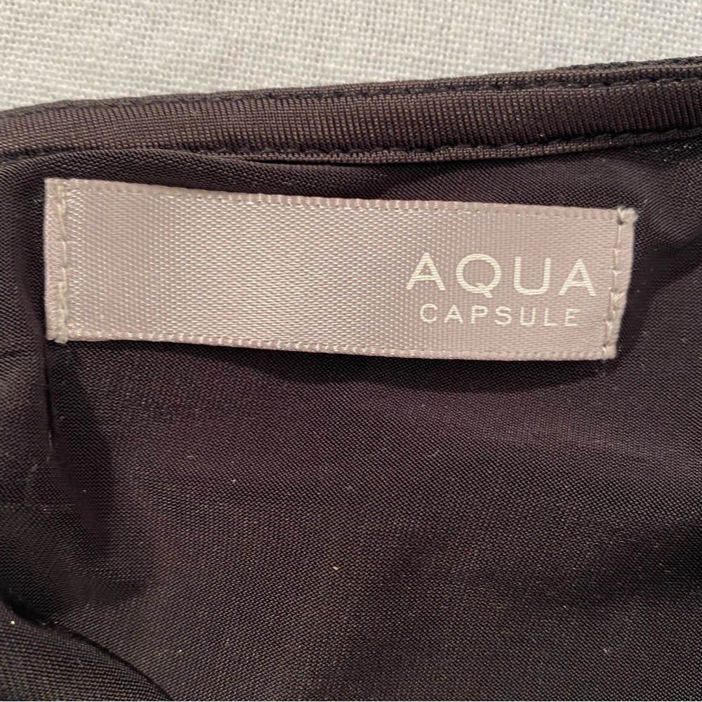 Aqua Capsule Embroidered Floral Mesh Mini Dress Sheer Sleeve Size M - Picture 7 of 16